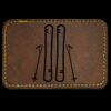 Faux Leather Engravable Patch - Round-Corner Rectangular Thumbnail