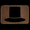 Faux Leather Engravable Patch - Round-Corner Rectangular Thumbnail