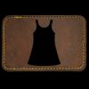 Faux Leather Engravable Patch - Round-Corner Rectangular Thumbnail
