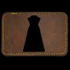 Faux Leather Engravable Patch - Round-Corner Rectangular Thumbnail