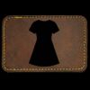 Faux Leather Engravable Patch - Round-Corner Rectangular Thumbnail