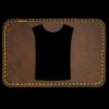Faux Leather Engravable Patch - Round-Corner Rectangular Thumbnail