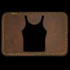 Faux Leather Engravable Patch - Round-Corner Rectangular Thumbnail