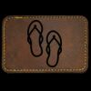 Faux Leather Engravable Patch - Round-Corner Rectangular Thumbnail