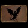 Faux Leather Engravable Patch - Round-Corner Rectangular Thumbnail