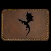 Faux Leather Engravable Patch - Round-Corner Rectangular Thumbnail