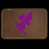 Faux Leather Engravable Patch - Round-Corner Rectangular Thumbnail