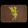 Faux Leather Engravable Patch - Round-Corner Rectangular Thumbnail