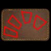 Faux Leather Engravable Patch - Round-Corner Rectangular Thumbnail