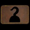 Faux Leather Engravable Patch - Round-Corner Rectangular Thumbnail