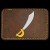 Faux Leather Engravable Patch - Round-Corner Rectangular Thumbnail