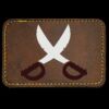 Faux Leather Engravable Patch - Round-Corner Rectangular Thumbnail