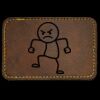 Faux Leather Engravable Patch - Round-Corner Rectangular Thumbnail
