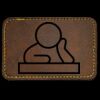 Faux Leather Engravable Patch - Round-Corner Rectangular Thumbnail