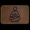 Faux Leather Engravable Patch - Round-Corner Rectangular Thumbnail