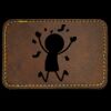 Faux Leather Engravable Patch - Round-Corner Rectangular Thumbnail