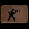 Faux Leather Engravable Patch - Round-Corner Rectangular Thumbnail