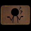 Faux Leather Engravable Patch - Round-Corner Rectangular Thumbnail
