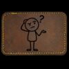 Faux Leather Engravable Patch - Round-Corner Rectangular Thumbnail