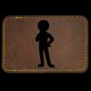 Faux Leather Engravable Patch - Round-Corner Rectangular Thumbnail
