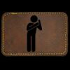 Faux Leather Engravable Patch - Round-Corner Rectangular Thumbnail