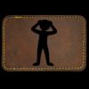 Faux Leather Engravable Patch - Round-Corner Rectangular Thumbnail