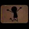 Faux Leather Engravable Patch - Round-Corner Rectangular Thumbnail