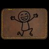 Faux Leather Engravable Patch - Round-Corner Rectangular Thumbnail