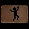 Faux Leather Engravable Patch - Round-Corner Rectangular Thumbnail