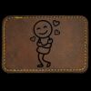 Faux Leather Engravable Patch - Round-Corner Rectangular Thumbnail