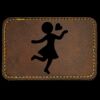 Faux Leather Engravable Patch - Round-Corner Rectangular Thumbnail