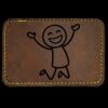 Faux Leather Engravable Patch - Round-Corner Rectangular Thumbnail