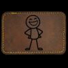 Faux Leather Engravable Patch - Round-Corner Rectangular Thumbnail