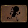 Faux Leather Engravable Patch - Round-Corner Rectangular Thumbnail