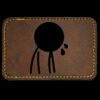 Faux Leather Engravable Patch - Round-Corner Rectangular Thumbnail