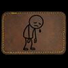 Faux Leather Engravable Patch - Round-Corner Rectangular Thumbnail
