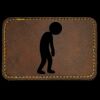 Faux Leather Engravable Patch - Round-Corner Rectangular Thumbnail