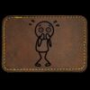 Faux Leather Engravable Patch - Round-Corner Rectangular Thumbnail