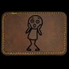 Faux Leather Engravable Patch - Round-Corner Rectangular Thumbnail