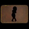Faux Leather Engravable Patch - Round-Corner Rectangular Thumbnail