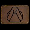 Faux Leather Engravable Patch - Round-Corner Rectangular Thumbnail