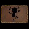 Faux Leather Engravable Patch - Round-Corner Rectangular Thumbnail