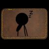 Faux Leather Engravable Patch - Round-Corner Rectangular Thumbnail