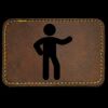 Faux Leather Engravable Patch - Round-Corner Rectangular Thumbnail