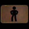 Faux Leather Engravable Patch - Round-Corner Rectangular Thumbnail