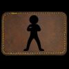 Faux Leather Engravable Patch - Round-Corner Rectangular Thumbnail