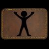 Faux Leather Engravable Patch - Round-Corner Rectangular Thumbnail