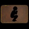 Faux Leather Engravable Patch - Round-Corner Rectangular Thumbnail