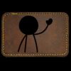 Faux Leather Engravable Patch - Round-Corner Rectangular Thumbnail