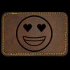 Faux Leather Engravable Patch - Round-Corner Rectangular Thumbnail